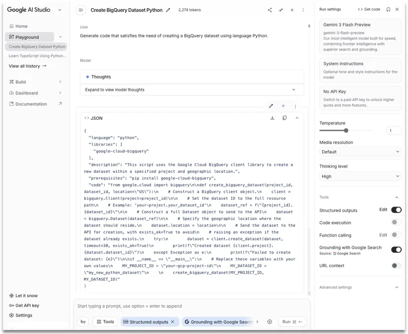 AI Studio can be a useful tool for developing prompts.